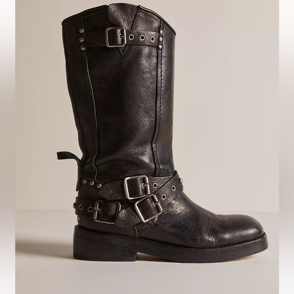 We The Free Janey Engineer Boots in black